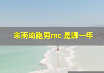 宋雨琦跑男mc 是哪一年